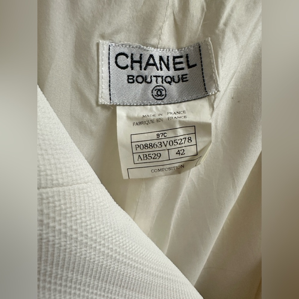 Chanel White Wide-Leg Trousers 1997 - Picture 8 of 15